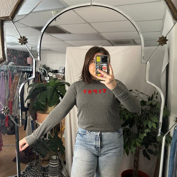 Daydreamer Tipsy Crew Neck Sweatshirt in Charcoal Size Small NWT - Picture 3 of 6